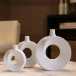 3 Piece White Donut Set